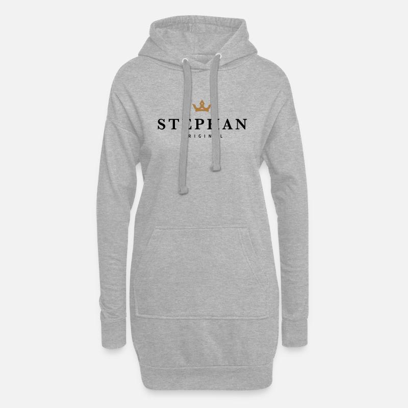 Stephan - Hoodie-Kleid - Grau meliert