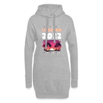 Lissabon 2022 - Hoodie-Kleid - Grau meliert - Vorne