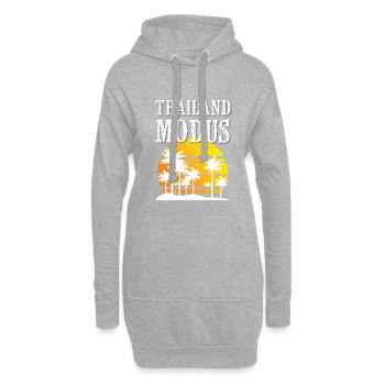 Mode Thaïlande - Sweat-shirt à capuche long Femme - gris chiné - Devant