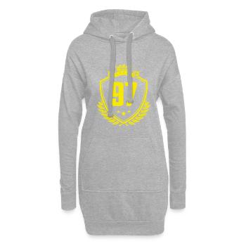 97 Nombre d’armoiries - Sweat-shirt à capuche long Femme - gris chiné - Devant