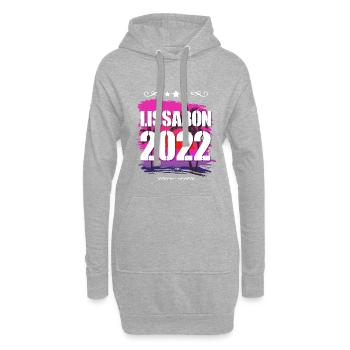 Lissabon 2022 - Hoodie-Kleid - Grau meliert - Vorne