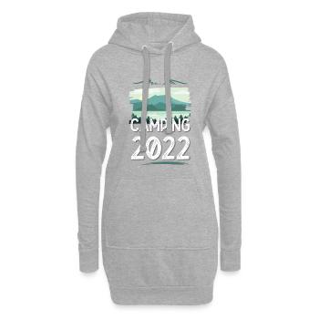 Camping 2022 - Sweat-shirt à capuche long Femme - gris chiné - Devant