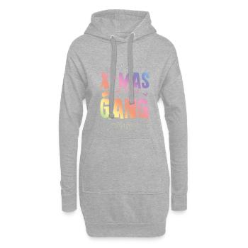Gang de Noël - Sweat-shirt à capuche long Femme - gris chiné - Devant
