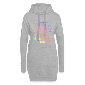 La fille était coquine - Sweat-shirt à capuche long Femme - gris chiné - Devant