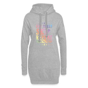 Eat Sleep Ski Repeat - Hoodie-Kleid - Grau meliert - Vorne