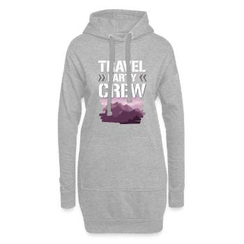 Travel Party Crew - Hoodie-Kleid - Grau meliert - Vorne