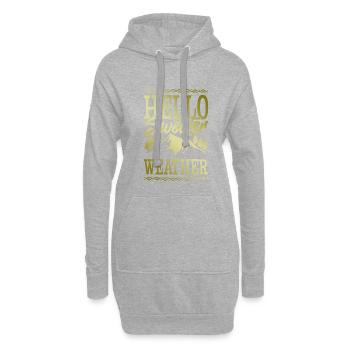 Hello Sweater Weather - Hoodie-Kleid - Grau meliert - Vorne