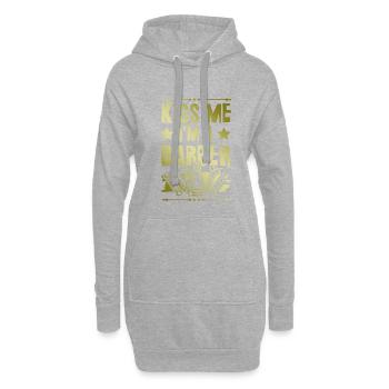 Küsse mich Barber - Hoodie-Kleid - Grau meliert - Vorne