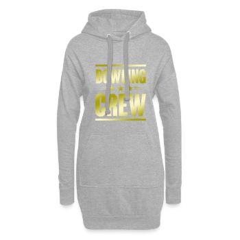 Équipe de bowling - Sweat-shirt à capuche long Femme - gris chiné - Devant