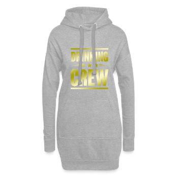 Drinking Crew - Hoodie-Kleid - Grau meliert - Vorne