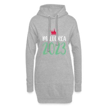 Majorque 2023 - Sweat-shirt à capuche long Femme - gris chiné - Devant