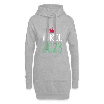 Tyrol 2023 - Sweat-shirt à capuche long Femme - gris chiné - Devant