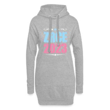 Zrce 2023 - Sweat-shirt à capuche long Femme - gris chiné - Devant