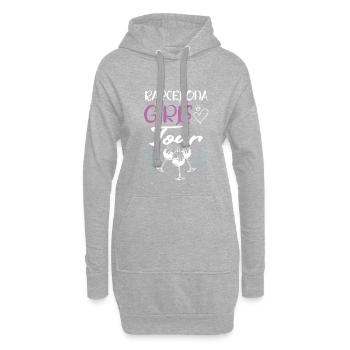 Barcelona Girls Tour - Sweat-shirt à capuche long Femme - gris chiné - Devant