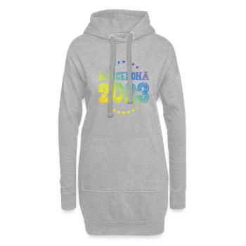 Barcelona 2023 - Hoodie-Kleid - Grau meliert - Vorne
