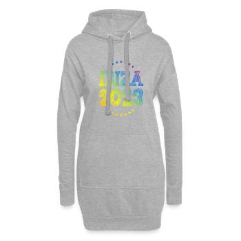 Ibiza 2023 - Hoodie-Kleid - Grau meliert - Vorne
