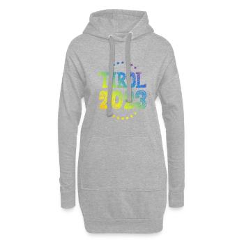 Tyrol 2023 - Sweat-shirt à capuche long Femme - gris chiné - Devant