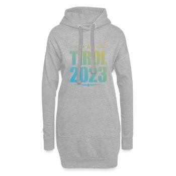 Tyrol 2023 - Sweat-shirt à capuche long Femme - gris chiné - Devant