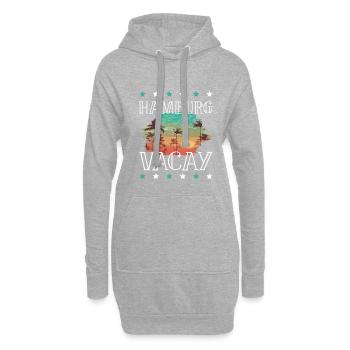 Hambourg Tourisme - Sweat-shirt à capuche long Femme - gris chiné - Devant