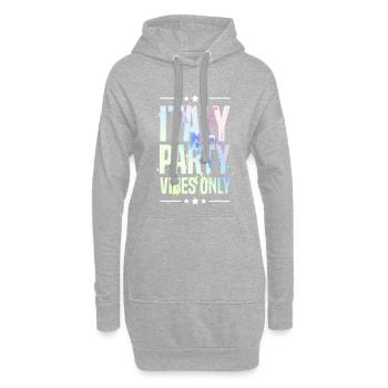 Italien Party Vibes - Hoodie-Kleid - Grau meliert - Vorne