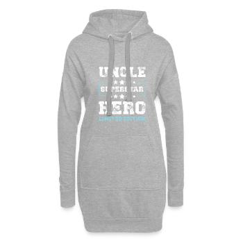 Onkel Limited Edition Spruch - Hoodie-Kleid - Grau meliert - Vorne