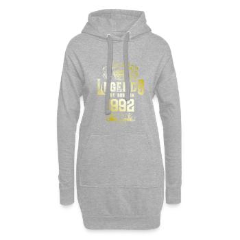 1992 legends geburtstag - Hoodie-Kleid - Grau meliert - Vorne