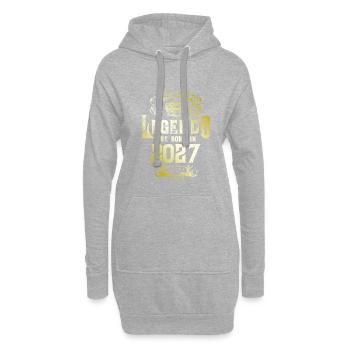 Anniversaire des légendes 2027 - Sweat-shirt à capuche long Femme - gris chiné - Devant