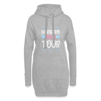 Hamburg Girls Tour Herz - Hoodie-Kleid - Grau meliert - Vorne