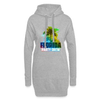 Florida Party Crew Coloré - Sweat-shirt à capuche long Femme - gris chiné - Devant