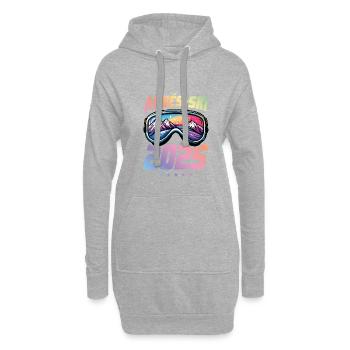 Après-ski 2025 Multicolore - Sweat-shirt à capuche long Femme - gris chiné - Devant