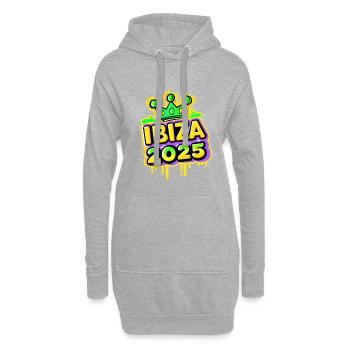 Ibiza 2025 - Sweat-shirt à capuche long Femme - gris chiné - Devant