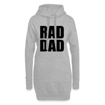 Rad dad - Sweat-shirt à capuche long Femme - gris chiné - Devant