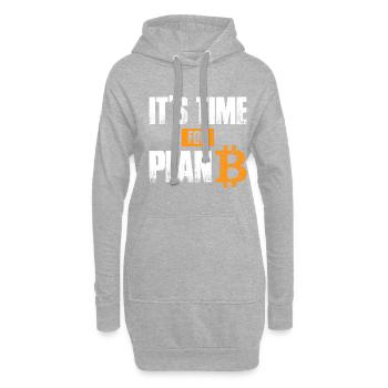 It's time for Plan B - Bitcoin Blockchain - Hoodie-Kleid - Grau meliert - Vorne