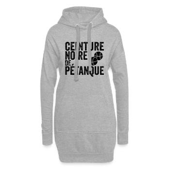 Ceinture Noire De Pétanque ! - Sweat-shirt à capuche long Femme - gris chiné - Devant