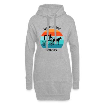 Calèche de cocher Calèche tirée par des chevaux Calèche - Sweat-shirt à capuche long Femme - gris chiné - Devant