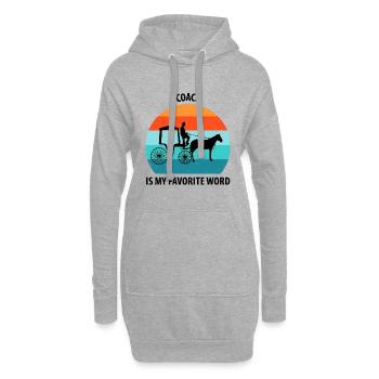 Kutscher Kutsche Pferdekutscher Kutschieren - Hoodie-Kleid - Grau meliert - Vorne
