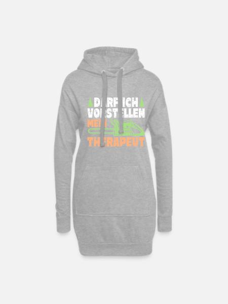 Kettensäge Holzfäller Förster Waldarbeit - Hoodie-Kleid - Grau meliert
