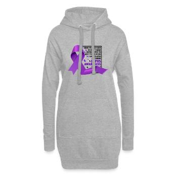 Lupus Bewusstseins Monat - Hoodie-Kleid - Grau meliert - Vorne