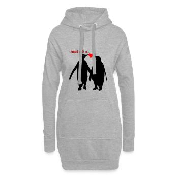 Pingouin - Sweat-shirt à capuche long Femme - gris chiné - Devant