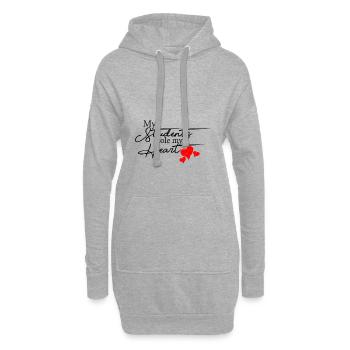 Lehrer - Hoodie-Kleid - Grau meliert - Vorne
