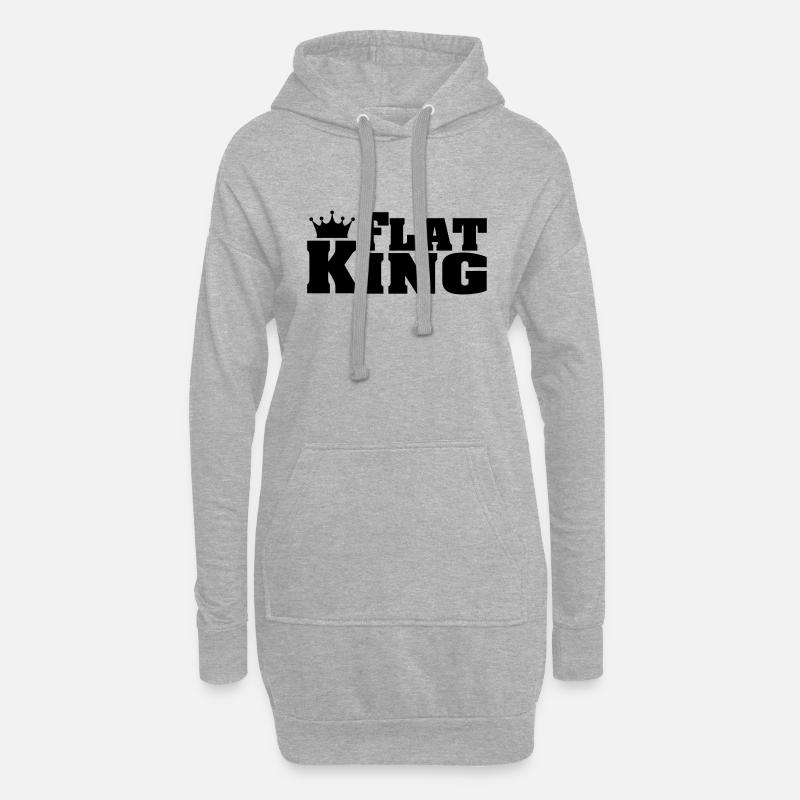 FLAT KING Flat Coated Retriever - Hoodie-Kleid - Grau meliert