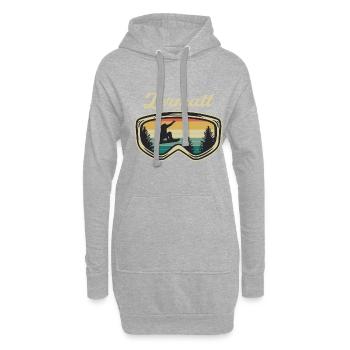 Zermatt Ski Sknowboard - Hoodie-Kleid - Grau meliert - Vorne