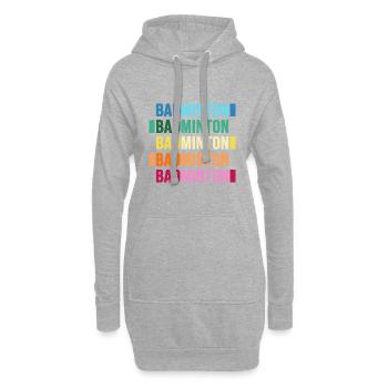 badminton badminton-badminton de rêve - Sweat-shirt à capuche long Femme - gris chiné - Devant