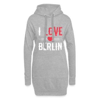 I Love Berlin - Hoodie-Kleid - Grau meliert - Vorne