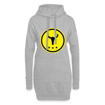Bulle Skelett - Hoodie-Kleid - Grau meliert - Vorne