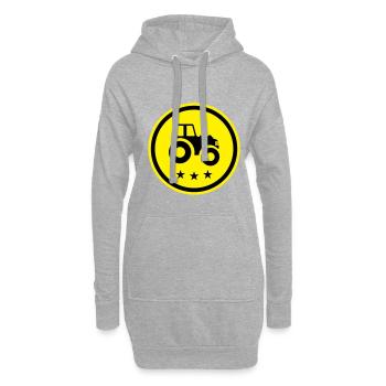 Traktor Symbol - Hoodie-Kleid - Grau meliert - Vorne