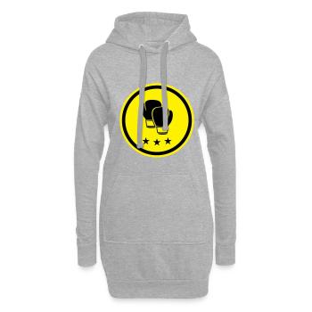 Boxhandschuhe - Hoodie-Kleid - Grau meliert - Vorne