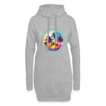 Gran Canaria Tour Palmen - Hoodie-Kleid - Grau meliert - Vorne
