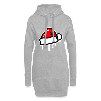 Chapeau de Noël Symbole de Noël Noël - Sweat-shirt à capuche long Femme - gris chiné - Devant
