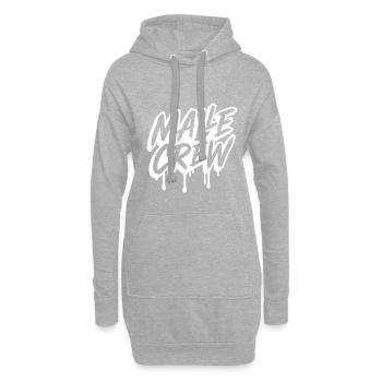 Malle Crew - Sweat-shirt à capuche long Femme - gris chiné - Devant